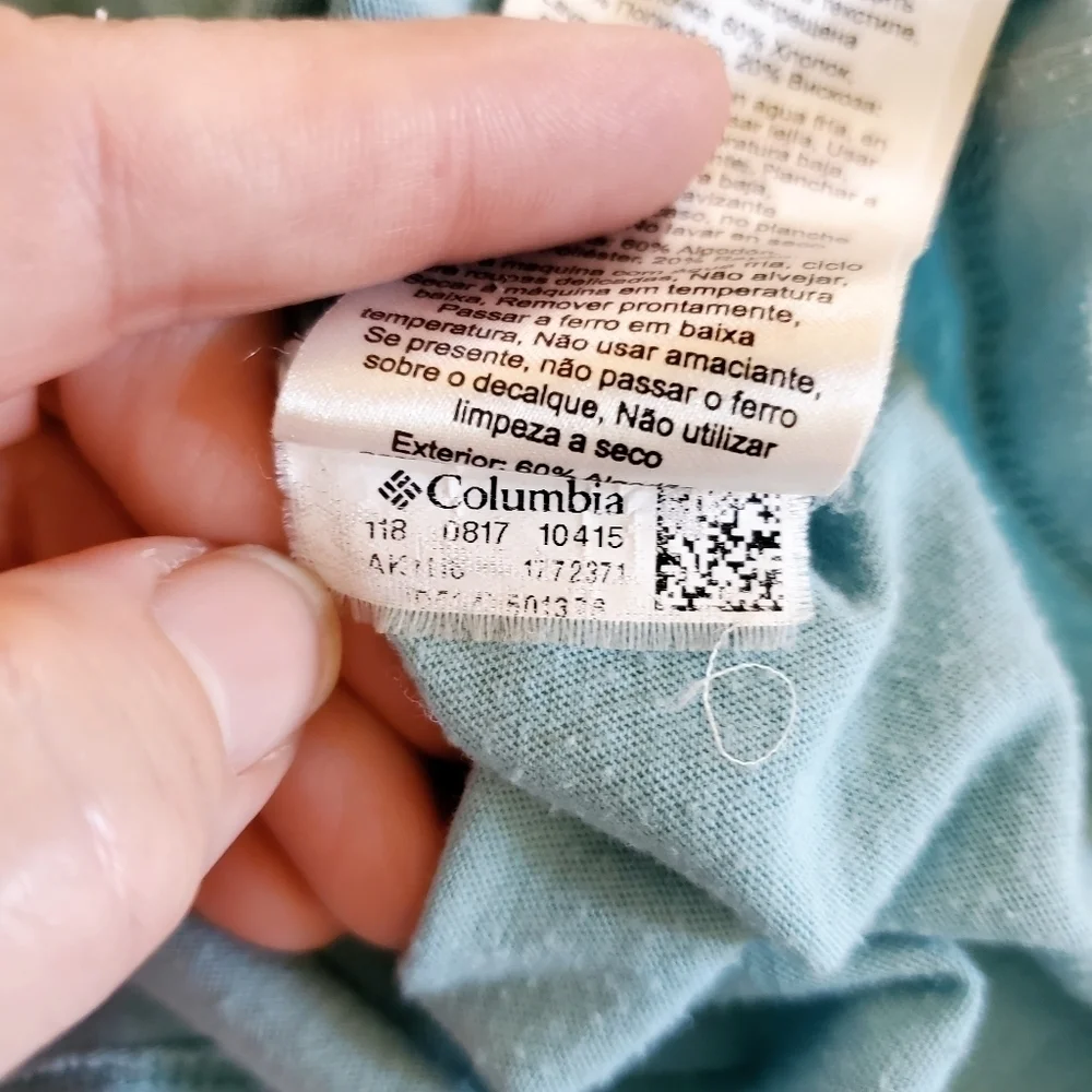 1357 * Columbia Lightweight Pullover Hoodie Light Green Size M - Picture 5 of 9